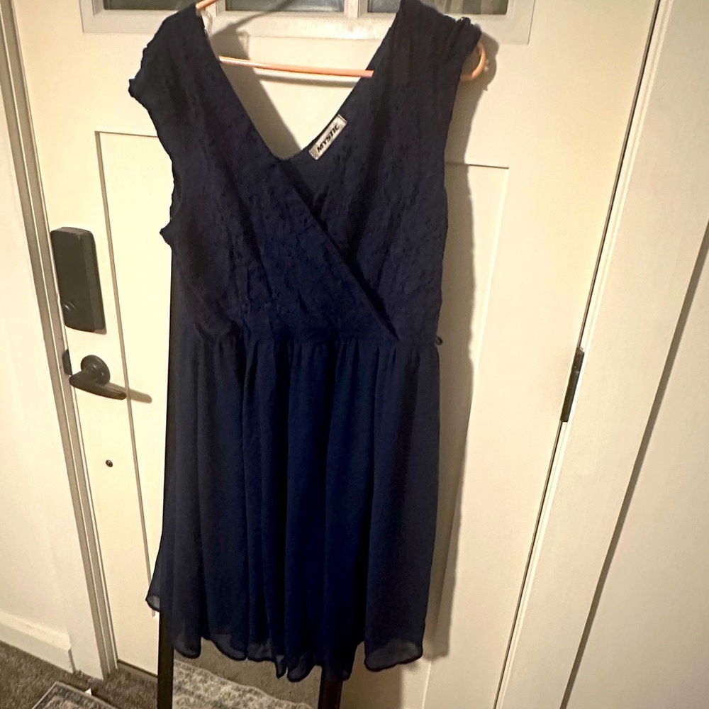 New never warn navy dress 2x